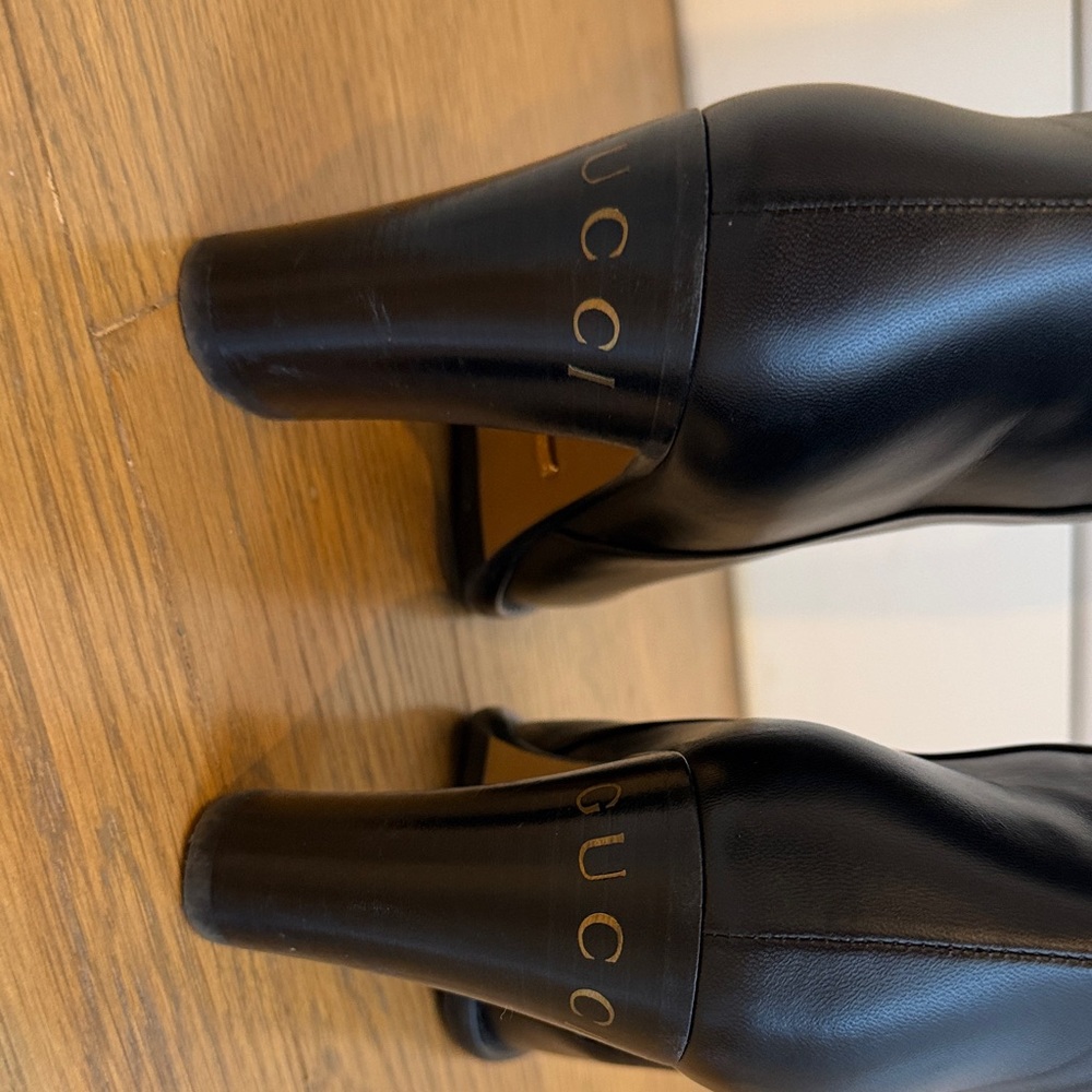 Gucci Black and White Heeled Boots - Picture 7 of 7